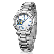 LAOGESH Women's Fully Automatic Mechanical Watch Fashion Hot Selling Night Glow Genuine Leather Steel Band Couple Watch