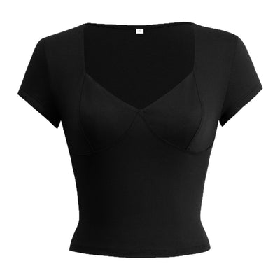 Slim fit short sleeved T-shirt for women