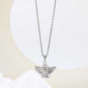 Hip Hop Angel Pendant Necklace with Cool Style INS Women Cool Men Versatile